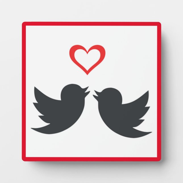 PLAQUE PHOTO LOVEBIRDS (Devant)