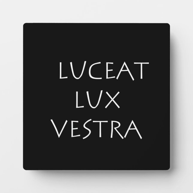 Plaque Photo Luceat lux vestra (Devant)