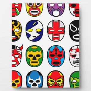 Plaque Photo Lucha Libre Luchador Masques de lutte mexicaine