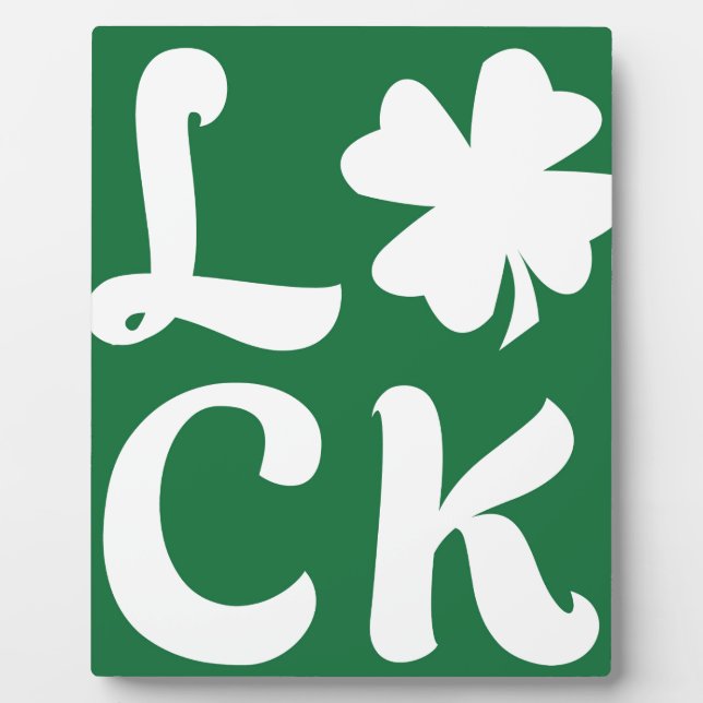 Plaque Photo Lucky Shamrock (Devant)