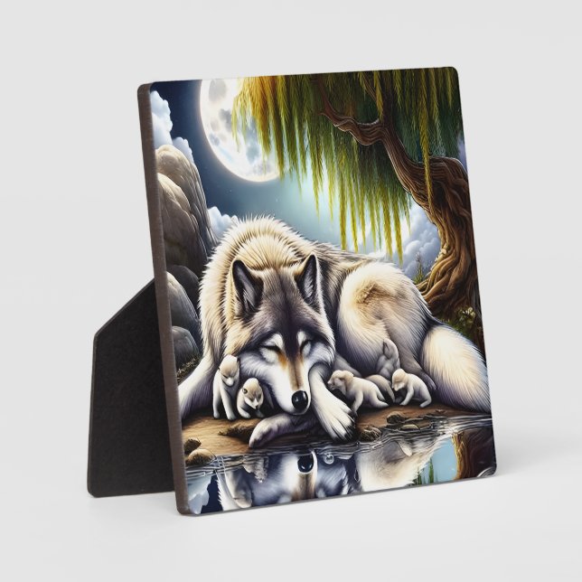 Plaque Photo Lune Sérénité Un Loup Slumpteur (Recto)