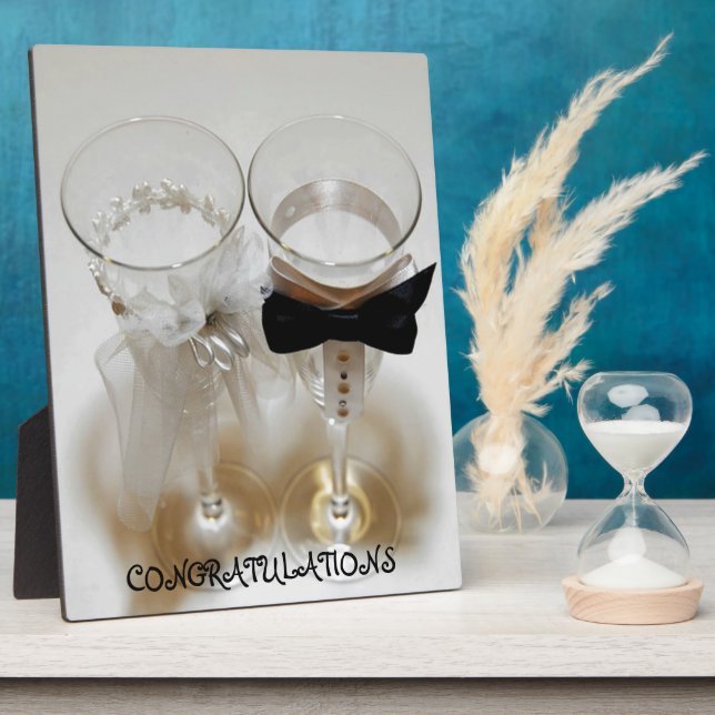 Plaque Photo Lunettes de fête mariage (Côté)