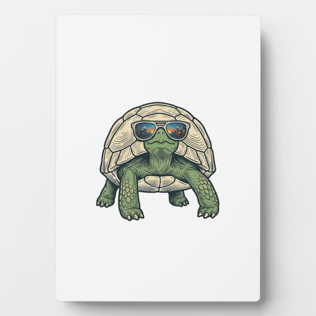 Plaque Photo Lunettes de soleil Cool Tortoise Design Vector Vin (Devant)