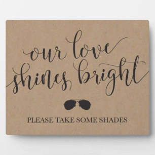 Plaque Photo Lunettes de soleil Favoriser Signer - Notre Amour 