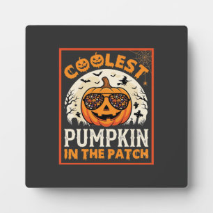 Plaque Photo Lunettes de soleil Halloween Citrouille la plus co