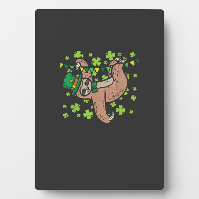 Plaque Photo Lutrin de lutin irlandais Shamrock Jour de la Sain (Devant)