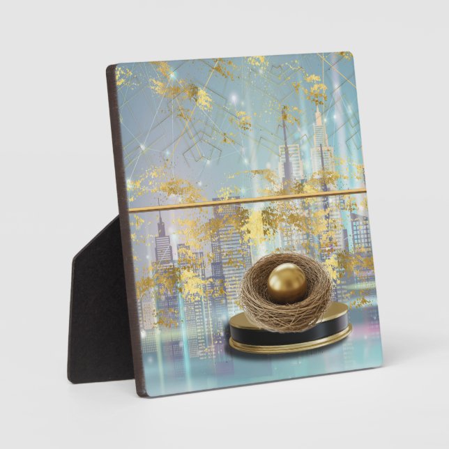 Plaque Photo  Luxury Foil Easter Card Poster (Recto)