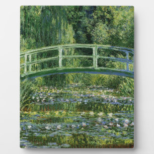 Plaque Photo Lys à eau Claude Monet et pont japonais