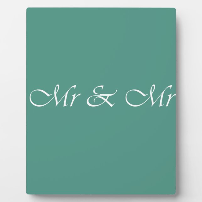 Plaque Photo M. & Mme Typographie (Devant)