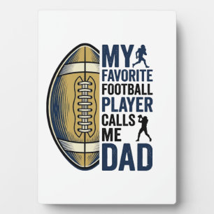 Plaque Photo Ma chemise de footballeur préféré m'appelle Papa D