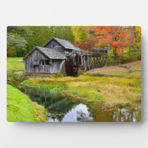 Plaque Photo Mabry Mill à l'automne