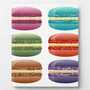 Plaque Photo macarons arc-en-ciel