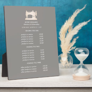 Plaque Photo Machine à coudre Or Seamstress Prix gris