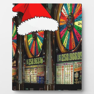 Plaque Photo Machines à sous Santa Hat