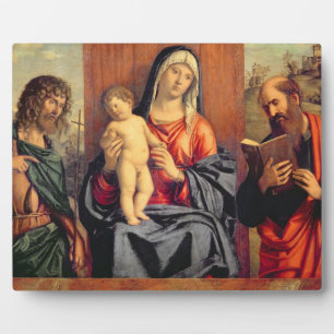 Plaque Photo Madonna et Enfant avec St Jean le Baptiste et St.