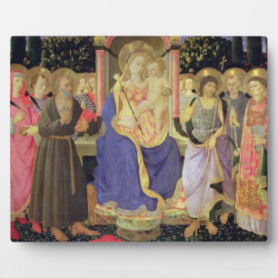 Plaque Photo Madonna et Enfant envoûtés de saints (altarpiec