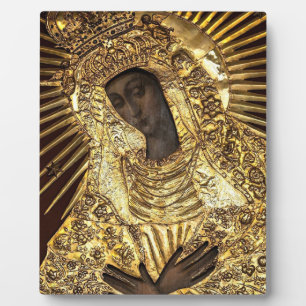 Plaque Photo Madonna noire Pologne Notre Dame de grâce de la po