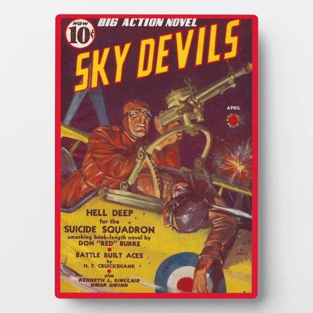 PLAQUE PHOTO MAGAZINE SKY DEVILS 1939 (Devant)