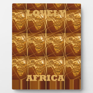 Plaque Photo Magnifique carte africaine Imprimer Design doré