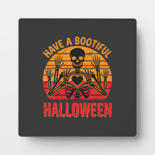Plaque Photo Magnifique cœur de squelette d'Halloween Rétro Cou
