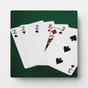 Plaque Photo Mains De Poker - Trois D'Un Genre - Deux