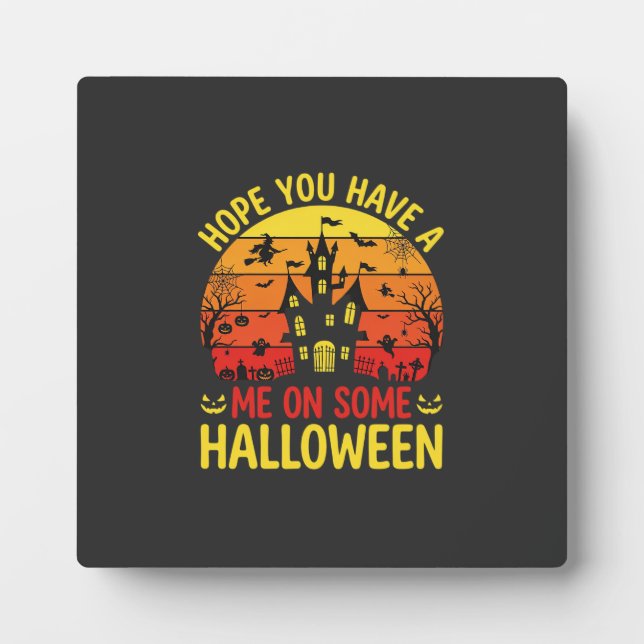 Plaque Photo Maison hantée drôle d'Halloween sur certains desig (Devant)