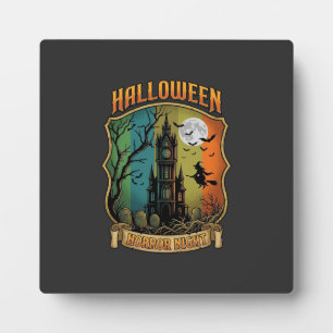 Plaque Photo Maison Hantée Halloween Horreur Sorcière Pleine Lu