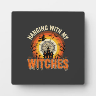 Plaque Photo Maison Hantée Suspendue à Halloween Avec Mes Sorci