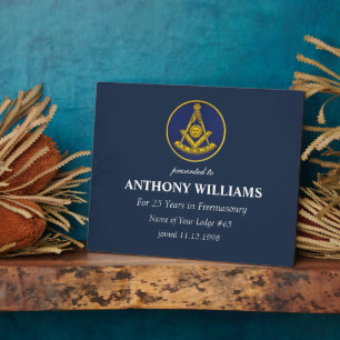 Plaque Photo Maître passé Freemasoney Freemason Masonic