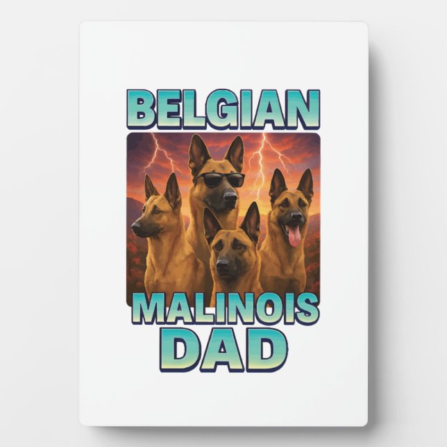 Plaque Photo Malinois belge (Devant)