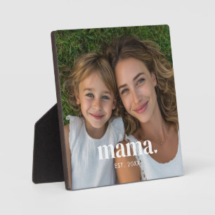 Plaque Photo Mama personnalisée Photo Moderne Gras