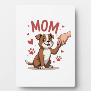 Plaque Photo Maman American Bully Chien Mignon Maman Drôle Femm