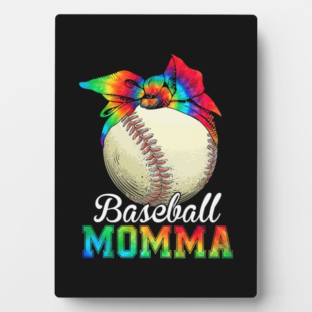 Plaque Photo Maman Baseball Momma Anniversaire (Devant)