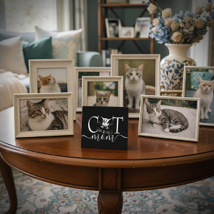 Plaque Photo Maman chat