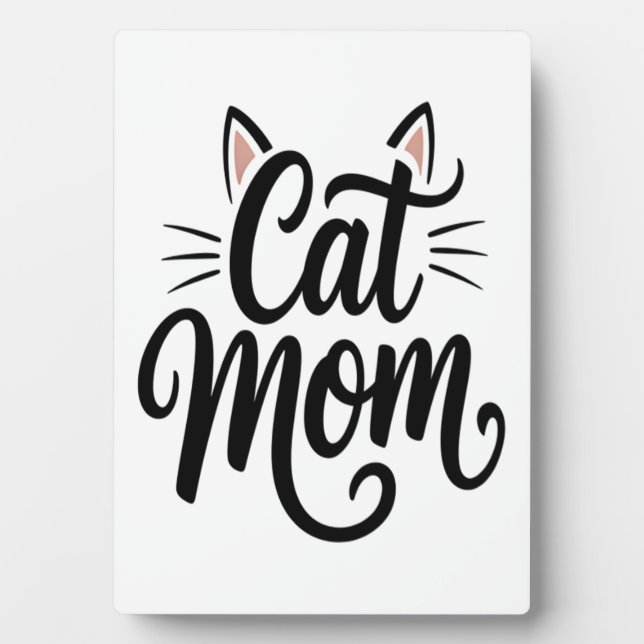 Plaque Photo Maman Chat Moustaches et Oreilles (Devant)