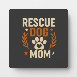 Plaque Photo Maman chien de sauvetage