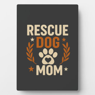 Plaque Photo Maman chien de sauvetage