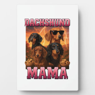 Plaque Photo Maman Dachshund