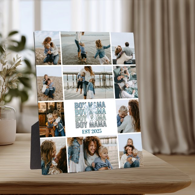 Plaque Photo Maman de 11 enfants - Collage de photos personnali (Créateur téléchargé)