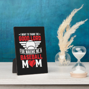 Plaque Photo Maman de baseball Parent sportif Maman de jour de
