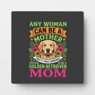 Plaque Photo Maman Golden Retriever Fleurie Amoureuse des Chien