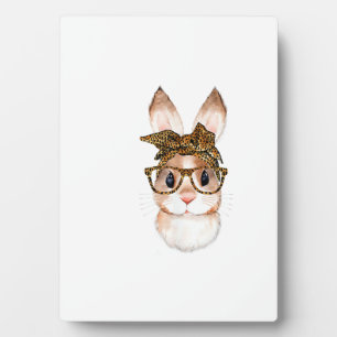 Plaque Photo Maman lapin de Pâques mignon année du léopard de P