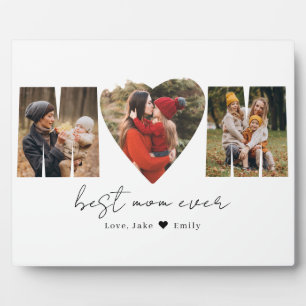 Plaque Photo Maman Photo Collage Heart Photo Poster de la fête