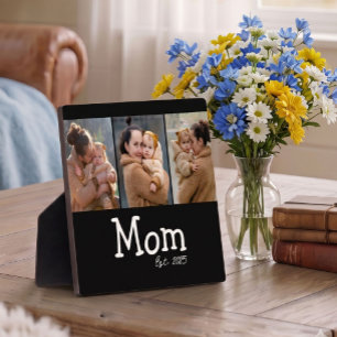 Plaque Photo Maman Texte Gras Amusant 3 Photo Noir