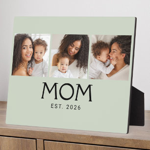 Plaque Photo Maman Typographie Sage Vert 3 Photo