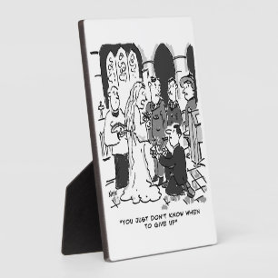 Plaque Photo Man Essaie de proposer à Mariée à un Mariage - Drô