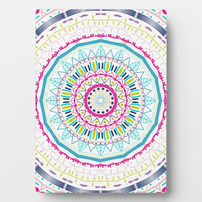 Plaque Photo mandala coloré (Devant)