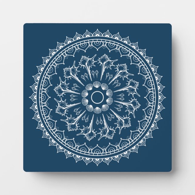 Plaque Photo Mandala En Coquillages (Devant)