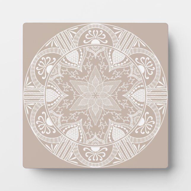 Plaque Photo Mandala en laine (Devant)