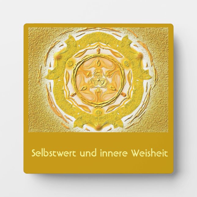 Plaque Photo Mandala-Meditationsplatte, klein I-M Gold (Devant)